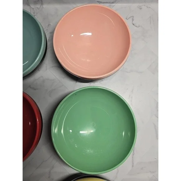 MCM Therm-O-Bowl Reinecke Design Set of 6 Sputnik Multicolor Atomic Bowls 5.5" - Picture 4 of 15